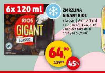 ZMRZLINA GIGANT RIOS classic, 6x 120 ml 