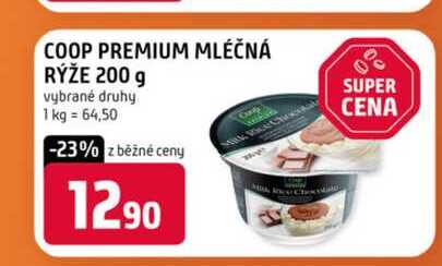 COOP PREMIUM MLÉČNÁ RÝŽE 200 g vybrané druhy