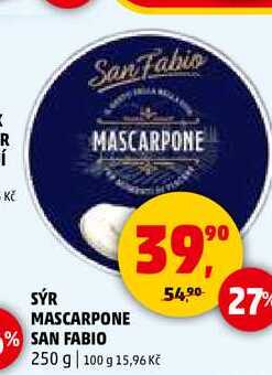 SÝR MASCARPONE SAN FABIO, 250 g 