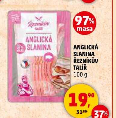 ANGLICKÁ SLANINA ŘEZNÍKŮV TALÍŘ, 100 g