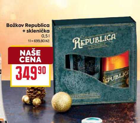Božkov Republica + sklenička 0,5l 