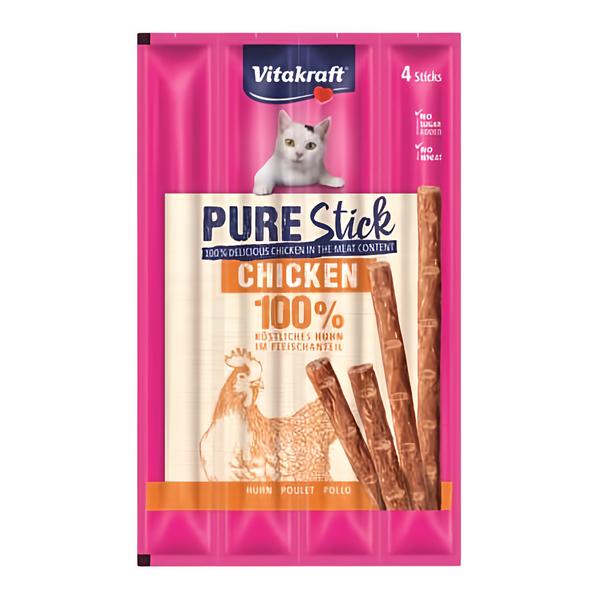 Vitakraft Pure Stick - Kuřecí tyčinky pro kočky 4x5g