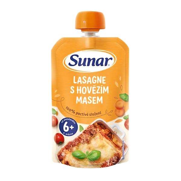 Sunar Příkrm lasagne s hovězím masem, 6 m+