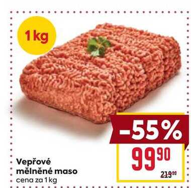 Vepřové mělněné maso cena za 1 kg