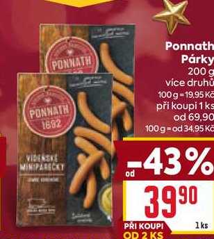 Ponnath Párky 200 g 