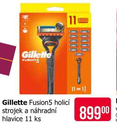 Gillette Fusion5 holicí strojek a náhradní hlavice 11 ks 