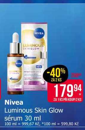 NIVEA Luminous Skin Glow sérum 30 ml 
