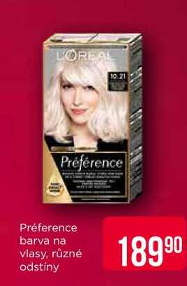 ĽOréal Préference barva na vlasy, různé odstiny