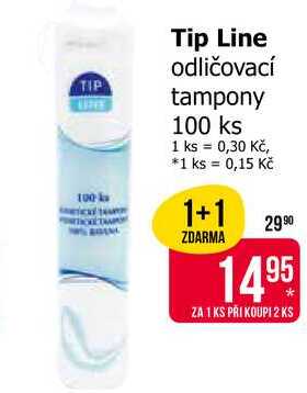 Tip Line odličovací tampony 100 ks 