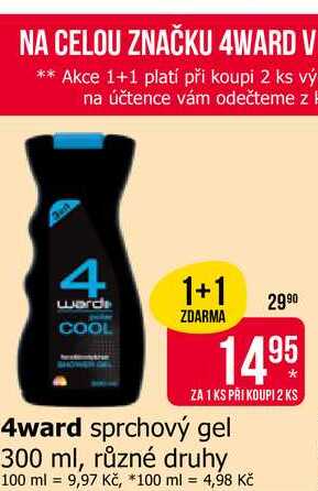 4ward sprchový gel 300 ml, různé druhy