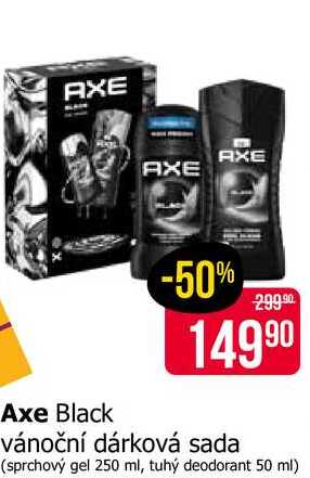 Axe Black vánoční dárková sada (sprchový gel 250 ml, tuhý deodorant 50 ml)