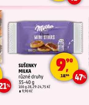 SUŠENKY MILKA, 35-40 g
