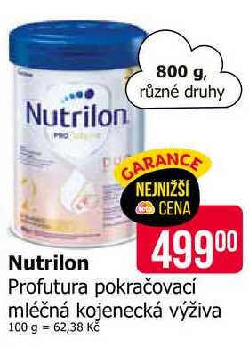 Nutrilon Profutura pokračovací mléčná kojenecká výživa 800g