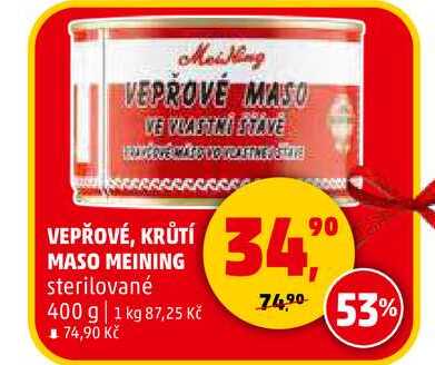 VEPŘOVÉ, KRŮTÍ MASO MEINING, 400 g