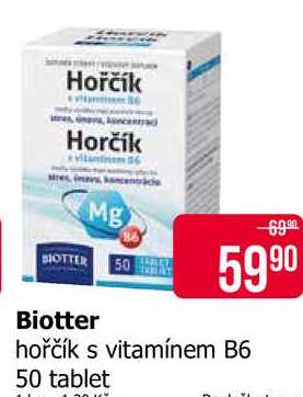 Biotter hořčík s vitamínem B6 50 tablet 
