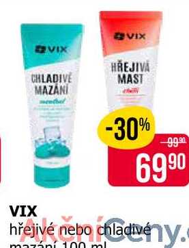 VIX hřejivé nebo chladivé mazání 100 ml 