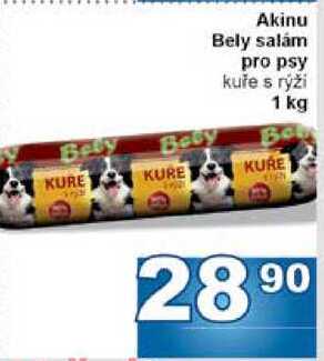 Akinu Bely salám pro psy kuře s rýži 1 kg