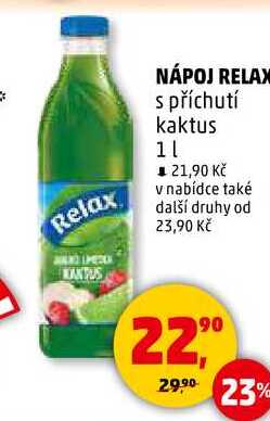 NÁPOJ RELAX s příchutí kaktus, 1 l