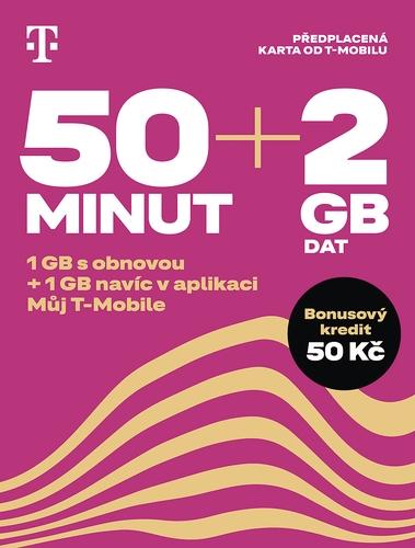 SIM karta 50 minut+2 GB dat, 1 KS