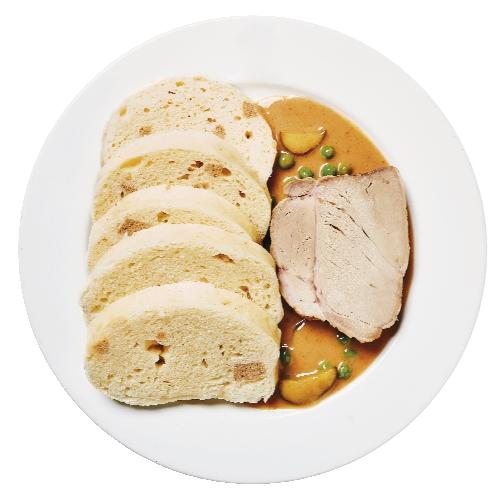 Bratislavská vepřová plec s houskovými knedlíky