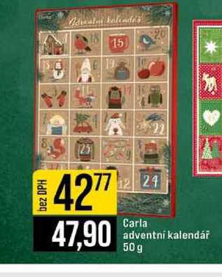 Carla adventní kalendář 50 g 