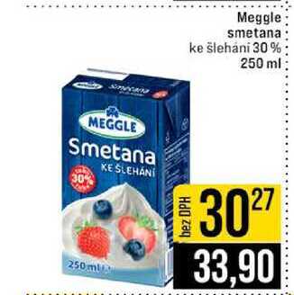 Meggle smetana ke šlehání 30% 250 ml