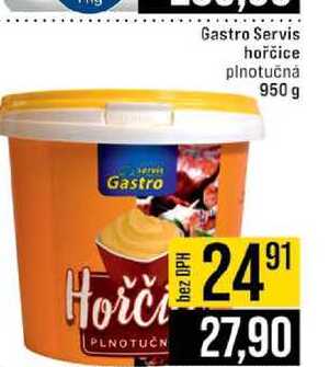 Gastro Servis hořčice plnotučná 950 g 