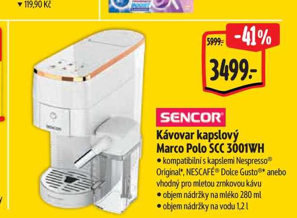   Kávovar kapslový Marco Polo SCC 3001WH  