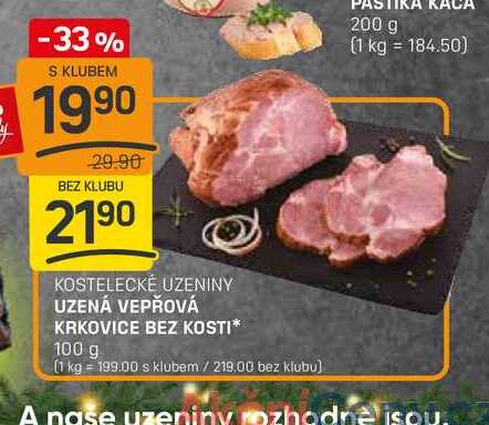 UZENÁ VEPŘOVÁ KRKOVICE BEZ KOSTI 100 g