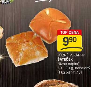 ŠÁTEČEK různé náplně 50- 70 g, nebalený