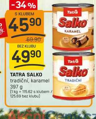 TATRA SALKO tradiční, karamel 397 g