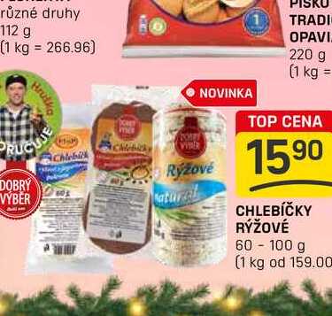 CHLEBÍČKY RÝŽOVÉ 60-100 g 