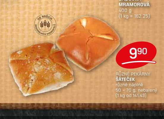 ŠÁTEČEK různé náplně 50 - 70 g