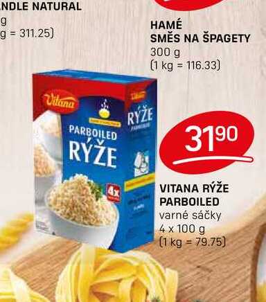 VITANA RÝŽE PARBOILED varné sáčky 4 x 100 g