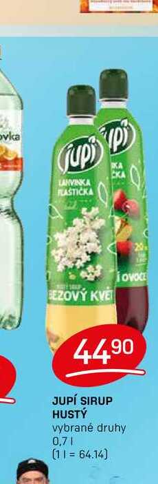 JUPÍ SIRUP HUSTÝ vybrané druhy 0,7l