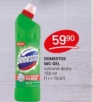 DOMESTOS WC GEL vybrané druhy 750 ml 