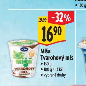  Míša Tvarohový mls 130 g 