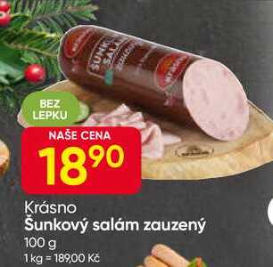 Šunkový salám zauzený 100 g 