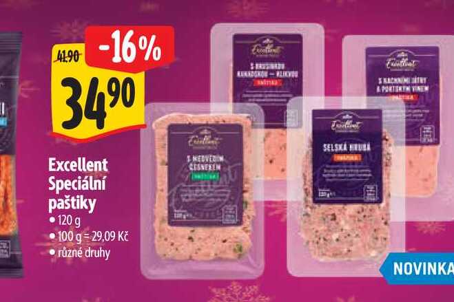 Excellent Speciální paštiky 120 g