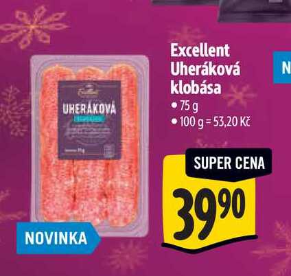 Excellent Uheráková klobása 75 g