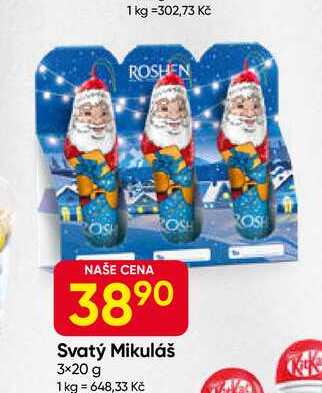 ROSHEN Svatý Mikuláš 3×20 g 