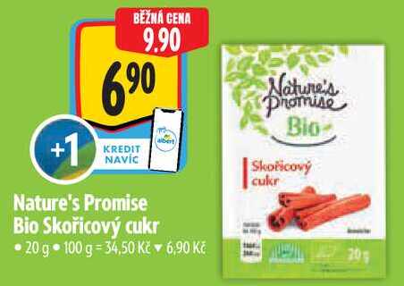 Nature's Promise Bio Skořicový cukr, 20 g