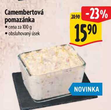 Camembertová pomazánka, cena za 100 g