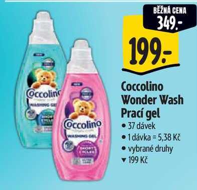 Coccolino Wonder Wash Prací gel, 37 dávek 