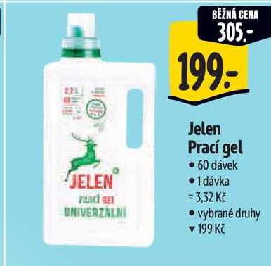 Jelen Prací gel, 60 dávek 