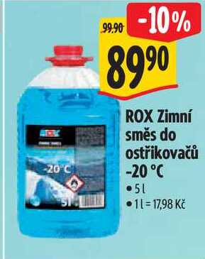 ROX Zimní směs do ostřikovačů -20°C, 5 l