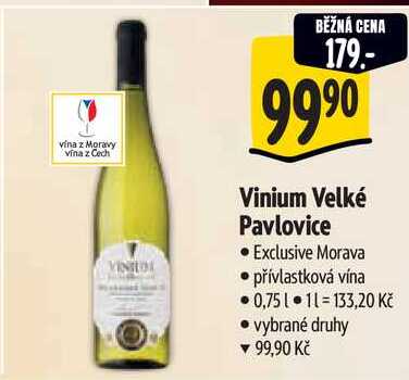 Vinium Velké Pavlovice • Exclusive Morava, 0,75 l