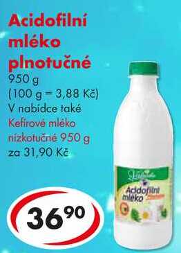 Acidofilní mléko plnotučné, 950 g