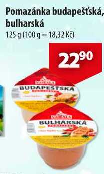 Pomazánka budapešťská, bulharská, 125 g 