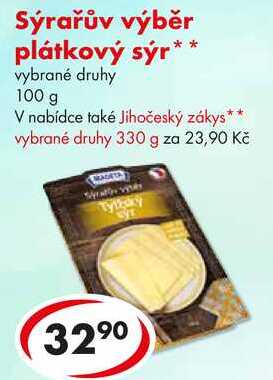 Sýrařův výběr plátkový sýr, 100 g